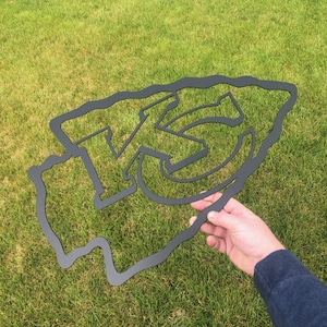 KC Arrow Metal Sign: Kansas City Chiefs Football Man Cave Art