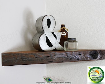 Floating Corner Shelf Wood Corner Shelf Easy Corner Shelf Wood Corner Shelf Walnut Stain Corner Shelf Rustic Corner Shelves Small Distressed