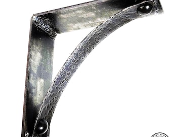 Metal Shelf Brackets Corbels Mantle Brackets Steel Shelf Supports Hand Pounded Iron Wrought Distressed Metal Shelf Brackets Made In USA