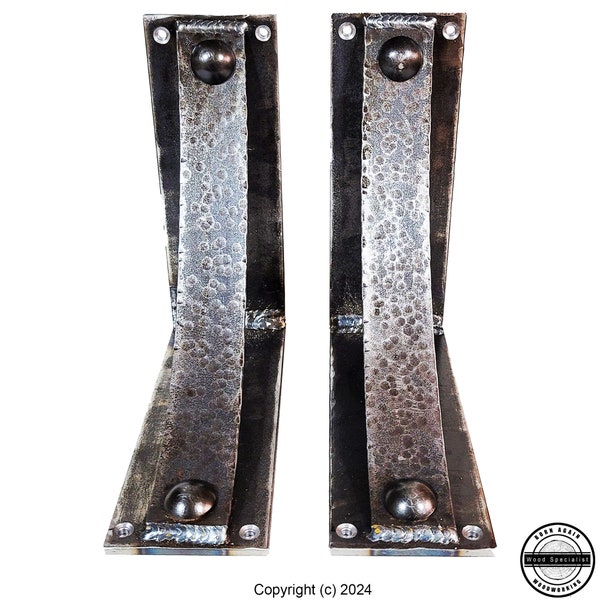 Metal Shelf Brackets Corbels Mantle Brackets Steel Shelf Supports Hand Pounded Iron Wrought Distressed Metal Shelf Brackets Made In USA