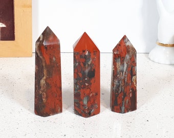jasper Red jasper Red Jasper Point Red jasper tower crystal point Red crystal