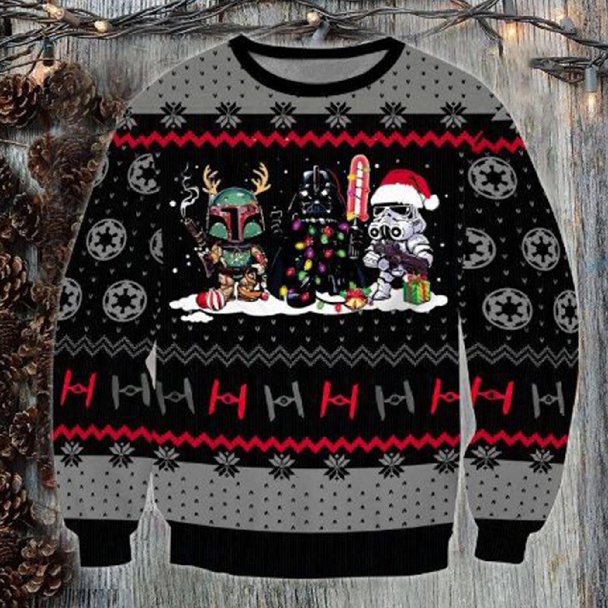 Discover Darth Vader Cute Snow Star War Ugly Christmas Sweater, Xmas Sweater, Christmas Sweater, Ugly Christmas Sweater, Christmas Gifts