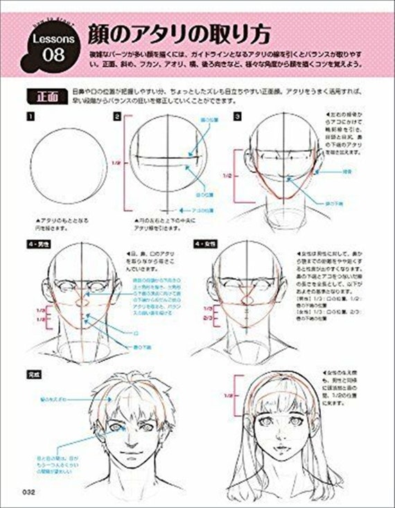 Male Anime Face Drawing Reference and Sketches for Artists