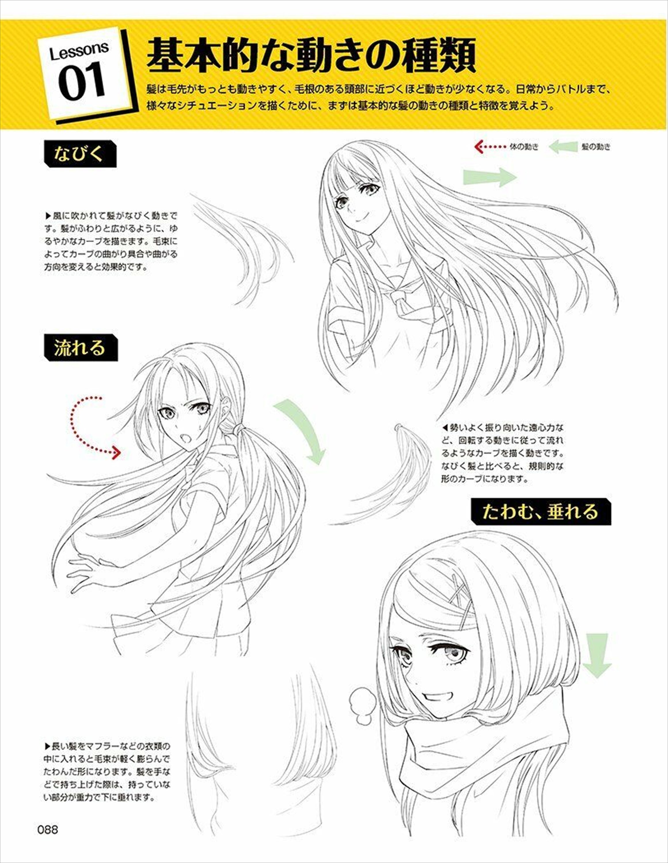 How To Draw Manga Anime Character S Hair Technique Book Etsy Canada