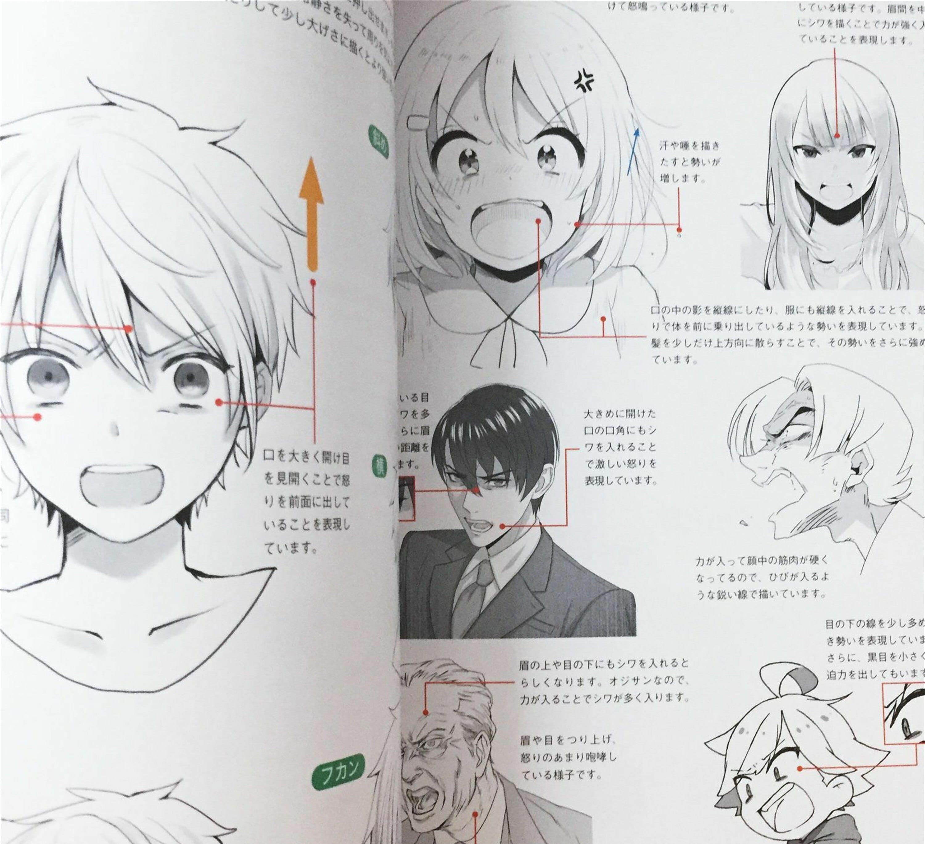 How To Draw Manga Facial Expression Technique Book Japan Etsy