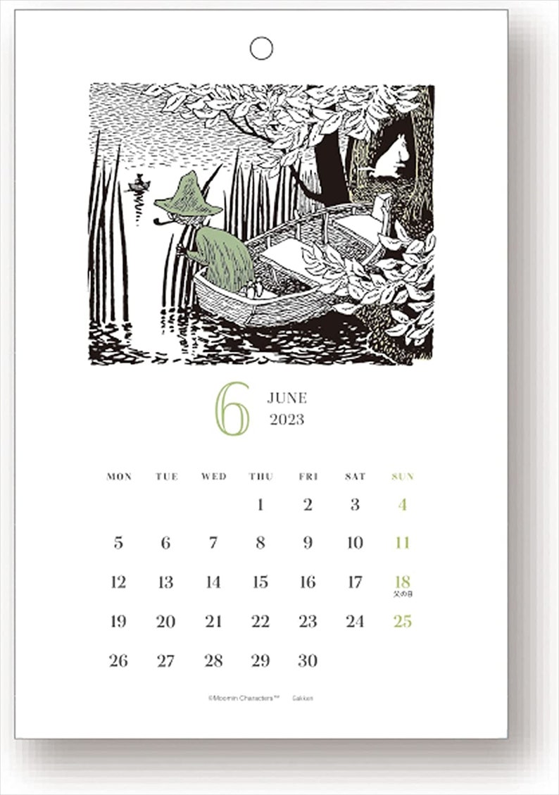 Moomin 2023 Calendar Wall Card Starts Monday Etsy Australia