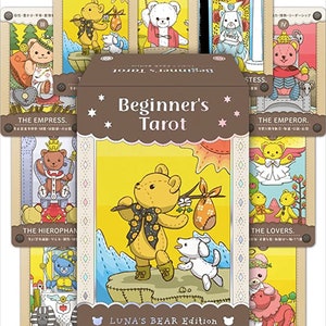 Conjunto de cartas de tarô Luna's Bear 78 LUNA Factory japonês Kawaii fofo