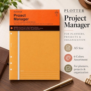 PLOTTER Project Manager A5 6 Color Assortment, Planner Dividers, Japanese System Planner Organizer