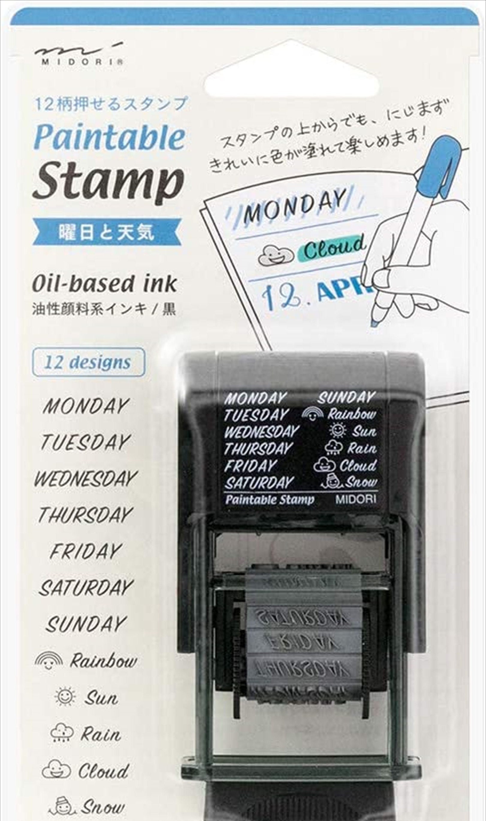 Midori Japan Self-inked Rotating Date Stamp - Stationery
