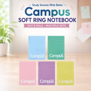 KOKUYO Campus Soft Ring Notebook, Flexibele Binding, Japans Schrijfwaren