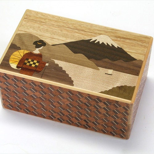 Japanese Puzzle Box 10 Steps Koyosegi Puzzle Box for Adult Etsy