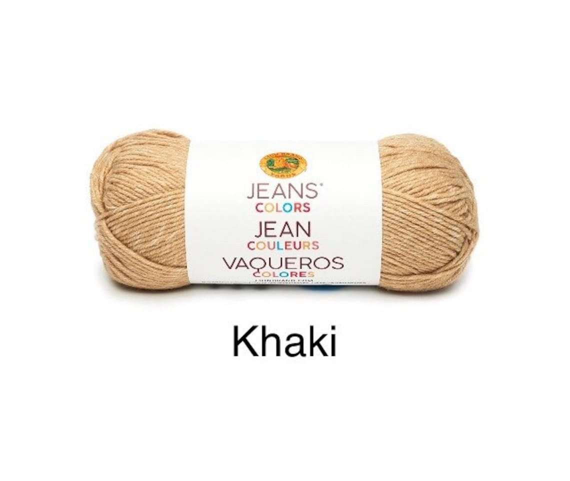 Lion Brand Jeans Colors Yarn 3.5oz Corduroy Khaki Etsy