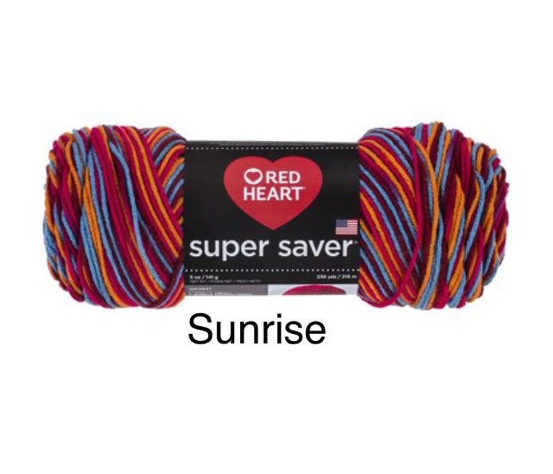 Red Heart Super Saver Yarn Multicolored 5oz Discontinued Etsy