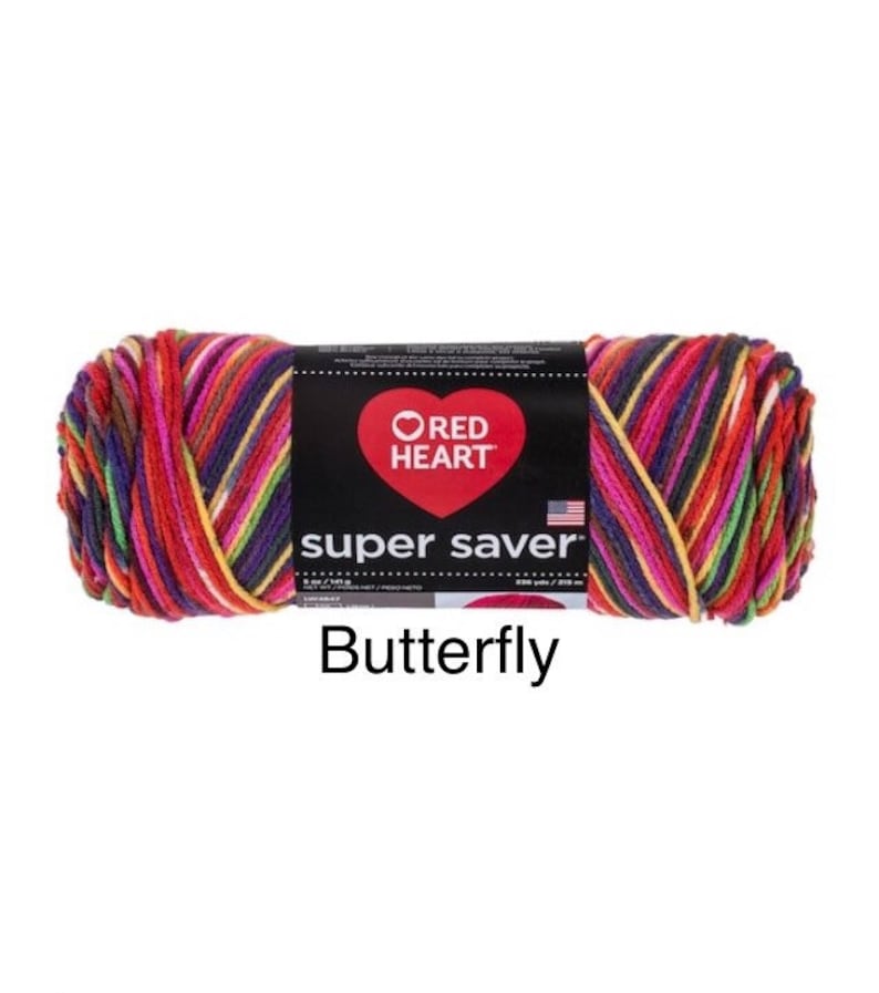 Red Heart Super Saver Yarn Multicolored 5oz Discontinued Etsy
