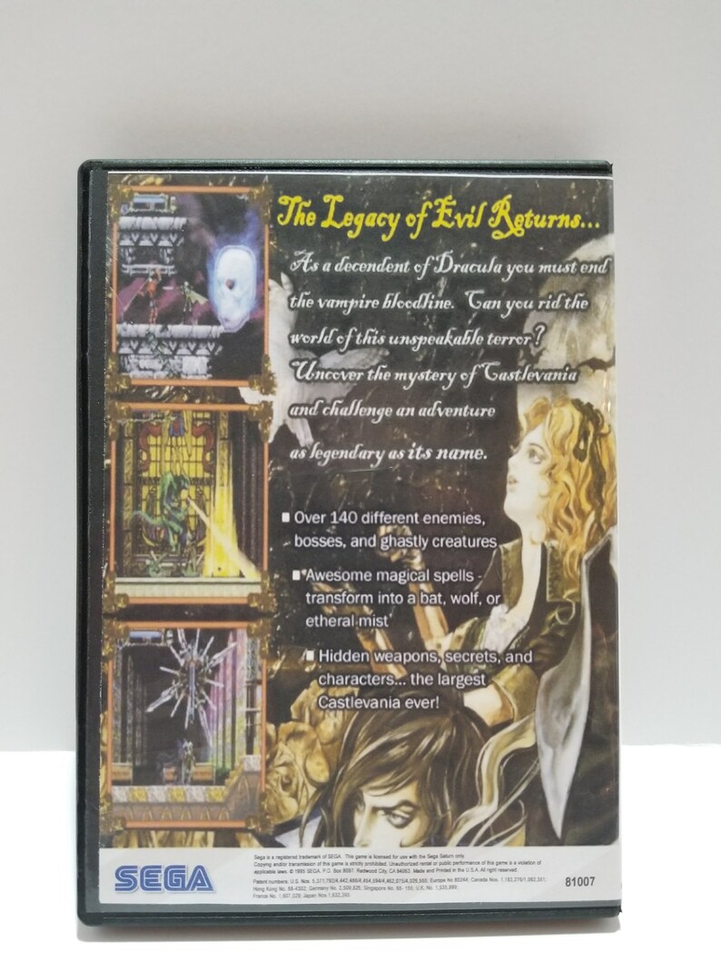 Sega Saturn Reproduction Castlevania Symphony of the Night