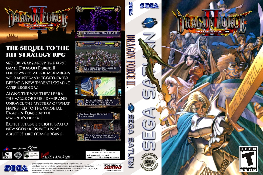 Dragon Force 2 - Sega Saturn Reproduction - ENGLISH PATCHED - Etsy