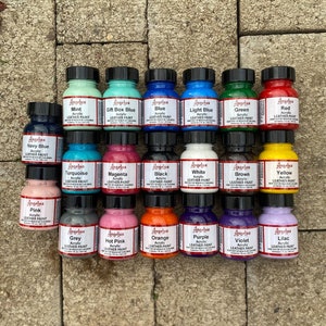 Angelus 1oz Leather Paint, DIY Leather Crafting, Leather Paint, Various Colors