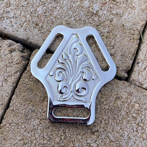 Silver Center Plate, Tack Making, Tack Hardware, Leather Crafting Hardware, Breast Collar Center Plate