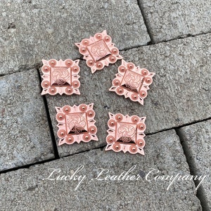 New! Rose Gold Berry Conchos , Western Concho, Tack Making Concho, Western Concho, Leather Crafting Hardware