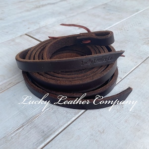 USA Made, Butter Soft Chocolate Split Reins, Soft & Supple Reins, Handmade Western Tack, Ranch Split Reins