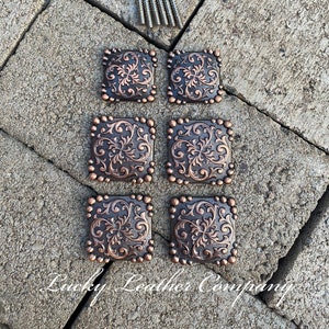 Copper Yuma Saddle Set, Western Saddle Set, Replacement Saddle Conchos, Saddle Set, Conchos