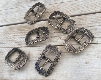 Antique Silver Buckle, 3/4", Western Cart Buckle, Tack Making, Replacement Buckle, Leather Crafting Hardware