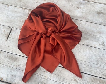 Wild Rag Rust, Cowboy Wild Rag, 35"x35", Cowboy Rust Scarf, Western Scarf, Wild Rag