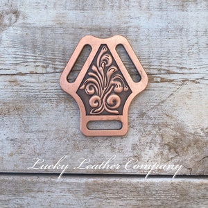 Copper Center Plate, Tack Making Hardware, Leather Crafting, Breast Collar Center Plate, Martingale Center Plate
