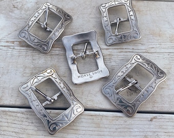 Horseshoe Brand Stainless Steel Buckle, Tack Making Buckles, Hardware, Western Cart Buckles, Jeremiah Watt Hardware