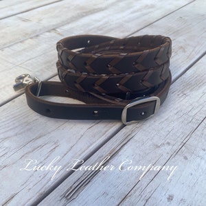 USA Made, Chocolate & Chocolate Laced Barrel Reins, Barrel Racing, Trail Riding Reins, Butter Soft, Western Tack, Chocolate Reins
