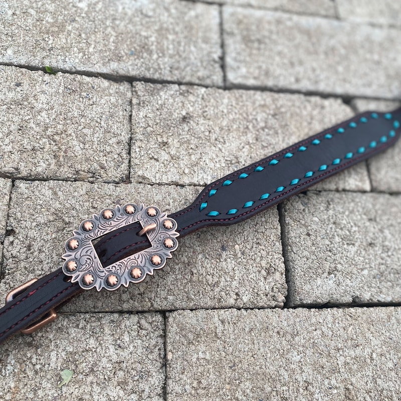 Premium Walnut Leather Adjustable Wither Strap main image 1