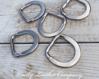Stainless Steel Saddle Dee, 1 1/4",Heavy Duty, Welded Stainless Steel, D-Ring, Hardware, Breast Collar D-Ring, Tack Making