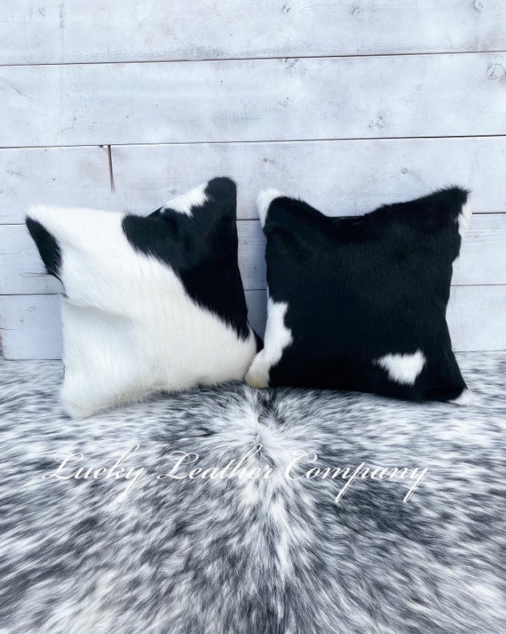 Cowhide pillow covers cheap