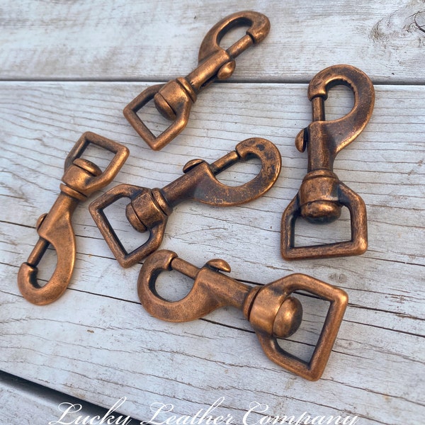 Antique Copper Swivel Snap, Tack Making Hardware, Snaps, Copper Hardware