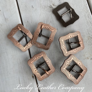 European Copper Buckle 3/4 Leather Working Buckle Hardware Copper Cart Buckle image 1