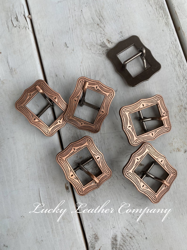 European Copper Buckle 3/4 Leather Working Buckle Hardware Copper Cart Buckle image 1