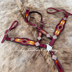 Plum & Wool Breast Collar, Handmade Horse Tack, Leather Tack, Wool Breast Collar, USA Made, Handmade Tack