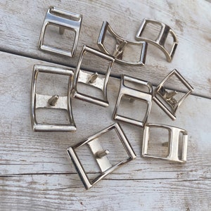 Conway Buckle, Metal Buckle, Nickel Plated Conway Buckle, Tack Making Hardware, Buckle For Straps image 2