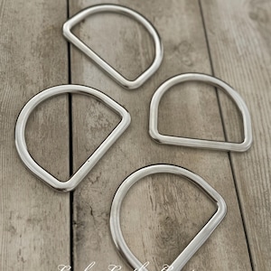 Flat Saddle D-Ring, Stainless Steel, 3&quot;, Leather Crafting Hardware, Stainless Hardware, Saddle Dee