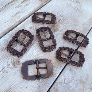 Antique Copper Buckle 3/4&quot;, Tack Making Hardware, Cart Buckle, Replacement Buckle, Western Cart Buckle
