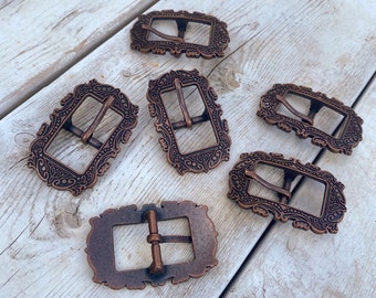 Antique Copper Buckle 3/4&quot;, Tack Making Hardware, Cart Buckle, Replacement Buckle, Western Cart Buckle