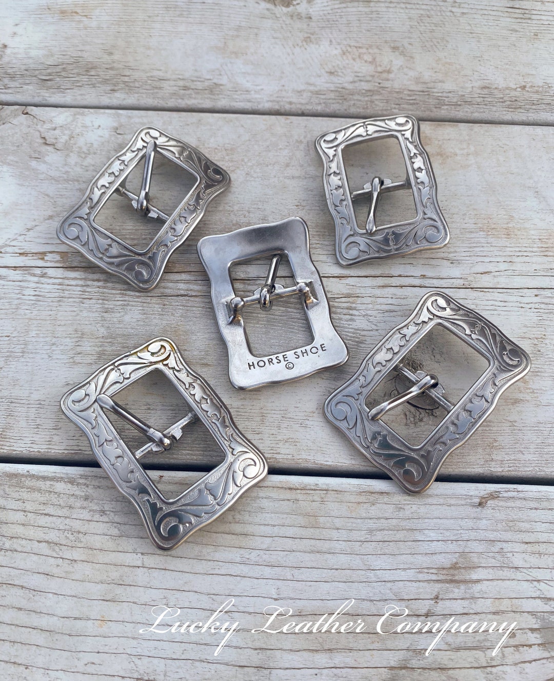 Horseshoe Brand Stainless Steel Buckle, Tack Making Buckles, Hardware, Western Cart Buckles