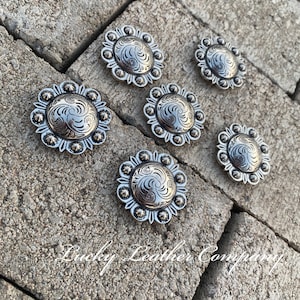Antique Silver Berry Concho, Berry Concho, Western Concho, Replacement Concho, Tack Making Hardware, Leather Crafting Concho