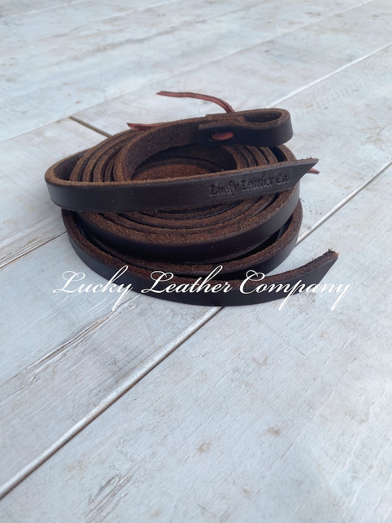 Butter Soft Chocolate Split Reins, USA Made, Soft & Supple Reins, Handmade Western Tack, Ranch Split Reins