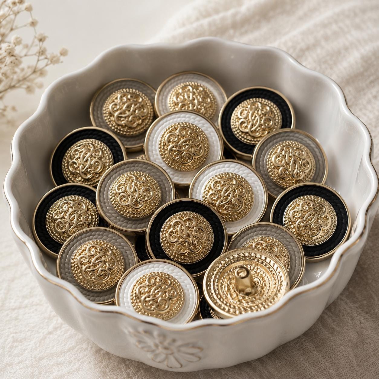 Vintage Chanel Gold Buttons - Etsy
