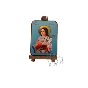 St. Maria Goretti Icon, Patron Saints, Female Saints, Mini Icon, Catholic, Byzantine, Orthodox, Religious Fine Art