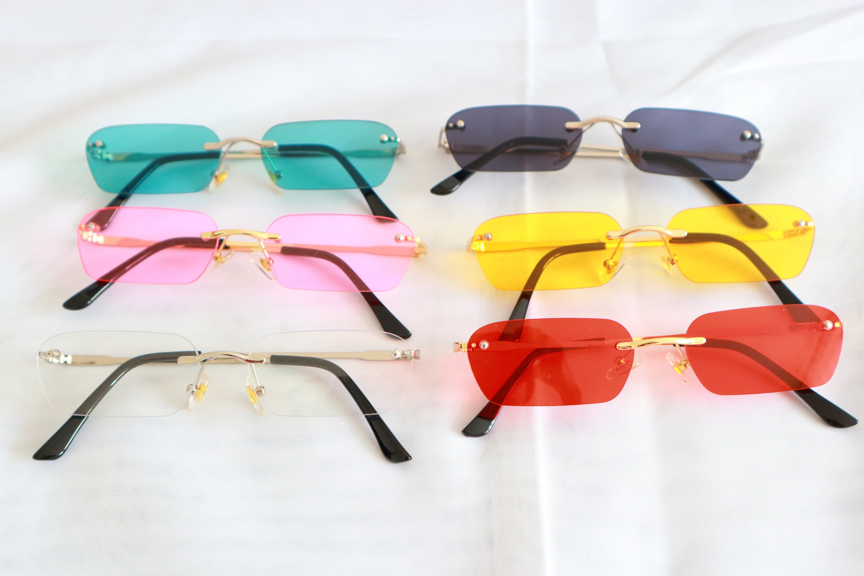 Retro Kleine Sonnenbrille der Frauen Mode Kleine Rechteck