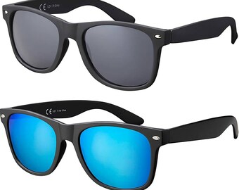 Unisex polarized sunglasses| square sunglasses| Mirrored UV400 protection