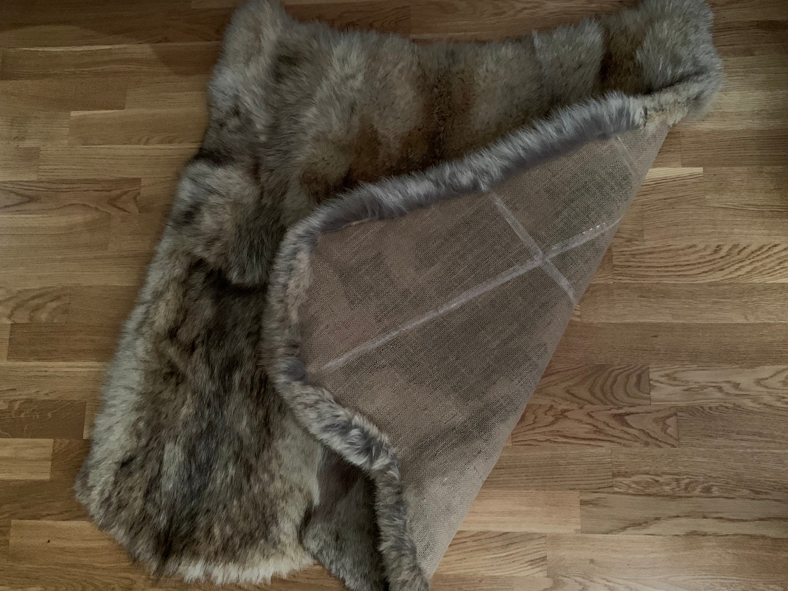 Fur Rug / Real Fur Rug / North Caucasian Wolf Fur Rug / Home | Etsy
