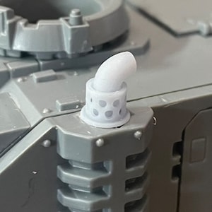 APC Exhaust detailing upgrade kit for 28/32mm wargaming variant A Curved (4 pieces)